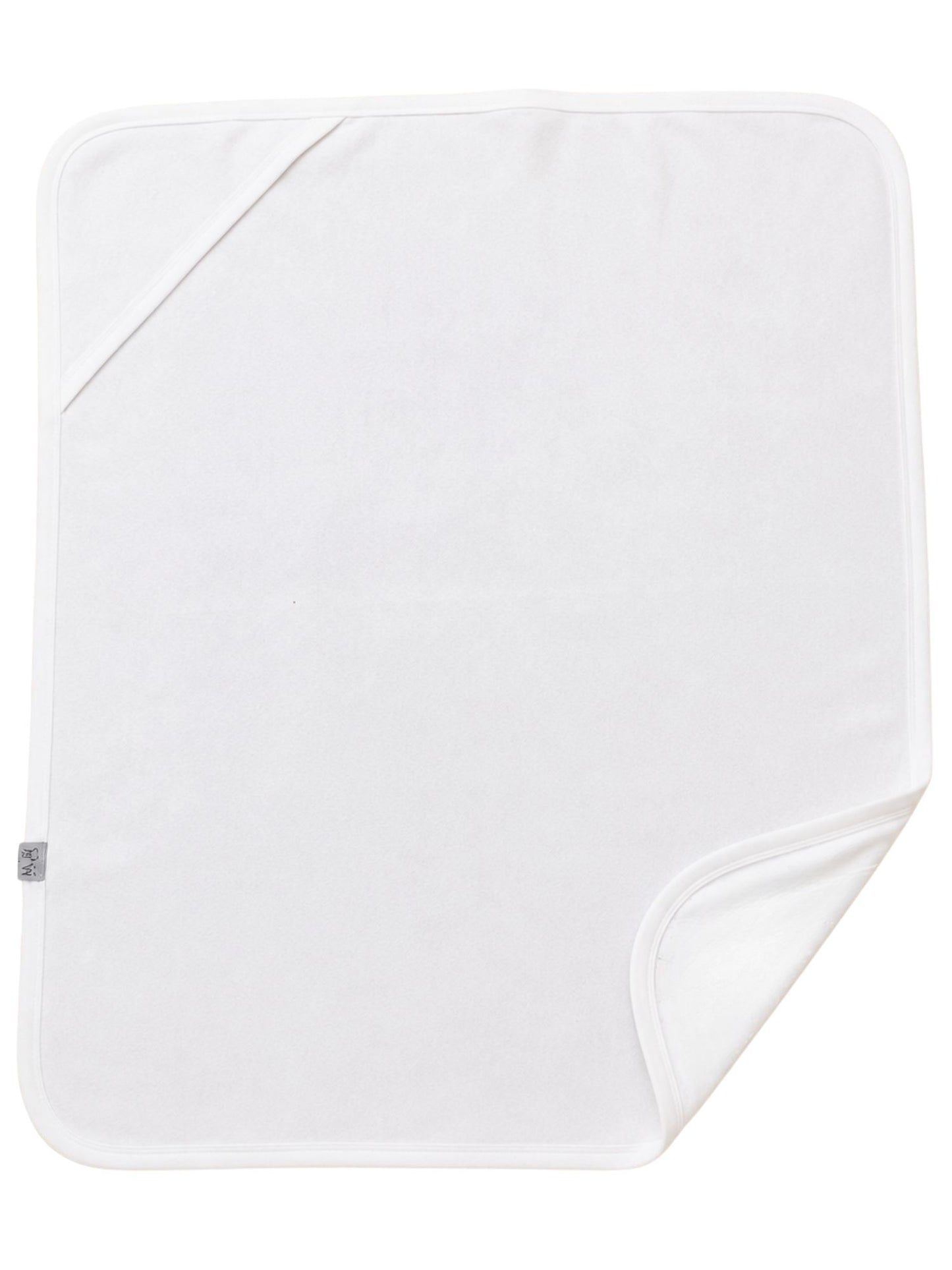 كوفرتة مواليد Plain White بغطاء رأس