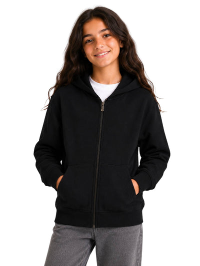 Black lined Melton sweatshirt