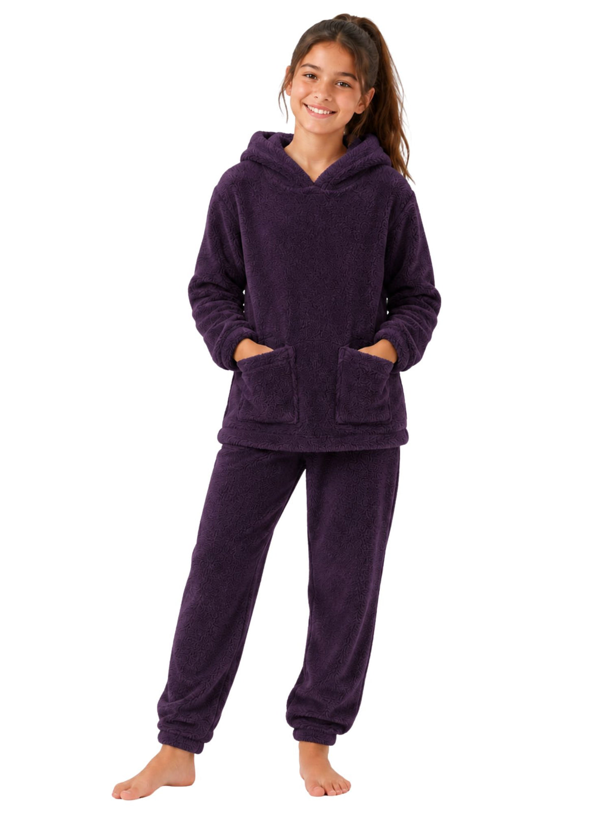 بيجامة Polar Cozy Violet شتوي بناتي