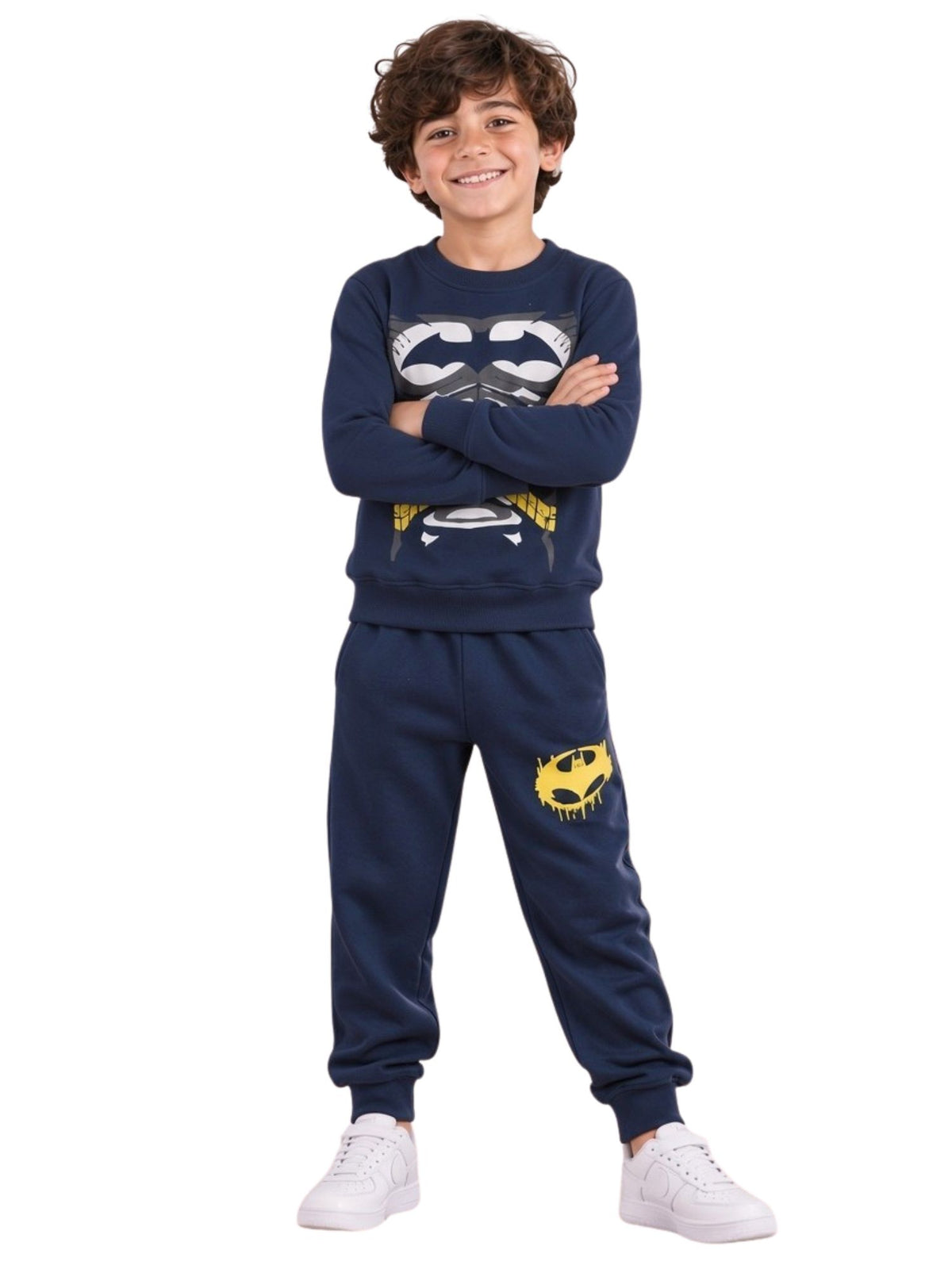 بيجامة Batman Skeleton Navy Blue شتوي أولادي