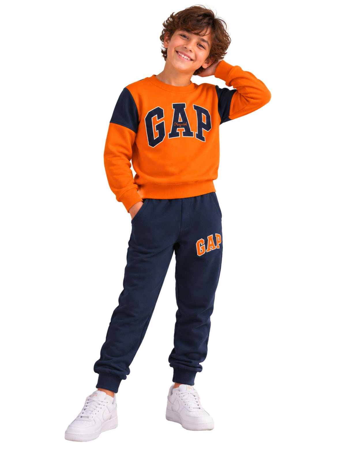 GAP Orange Block Boys’ Pajama Set
