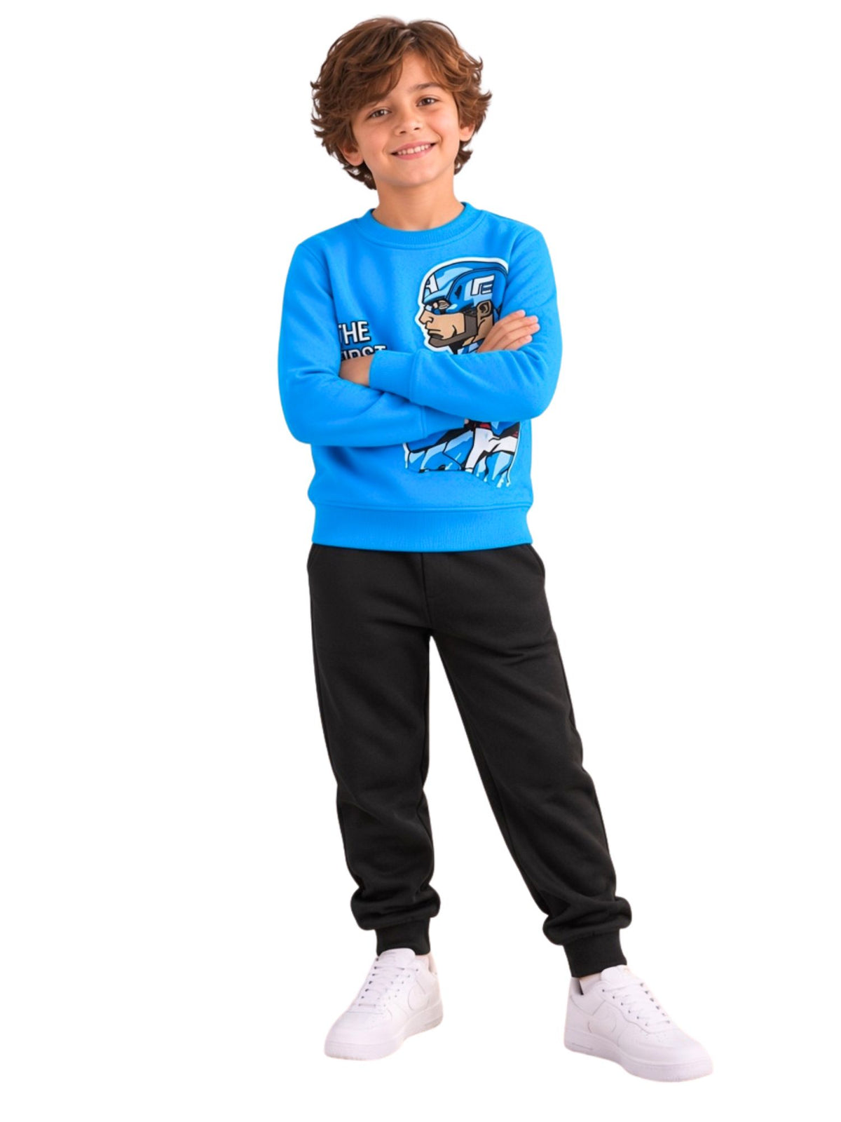 Captain America Blue Boys’ Pajama Set