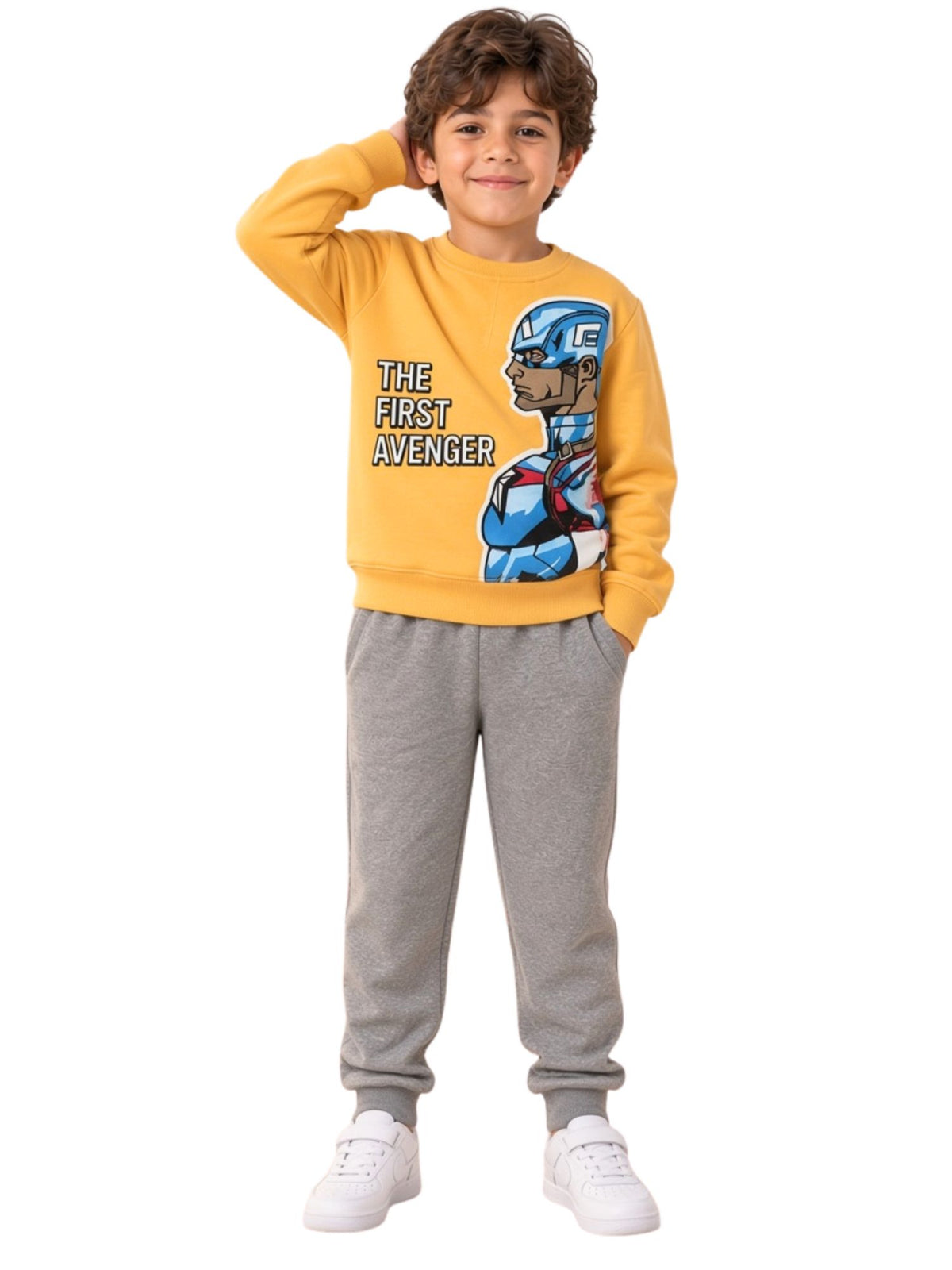 Captain America Yellow Boys’ Pajama Set