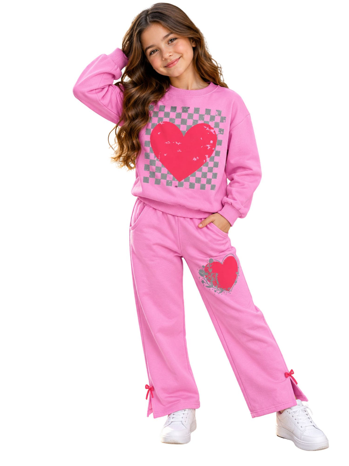 بيجامة Pink Heart شتوي بناتي