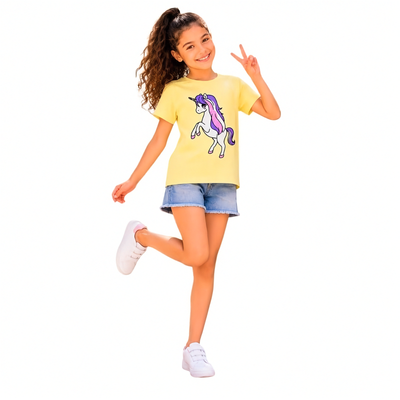 Little Unicorn Summer T-shirt for Girls