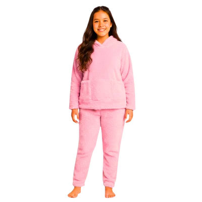 Girls' pink winter pajamas