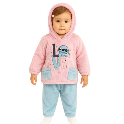 Stitch Love Girls' Winter Pajamas
