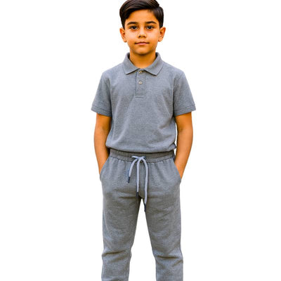 Girls' small gray winter lined trousers