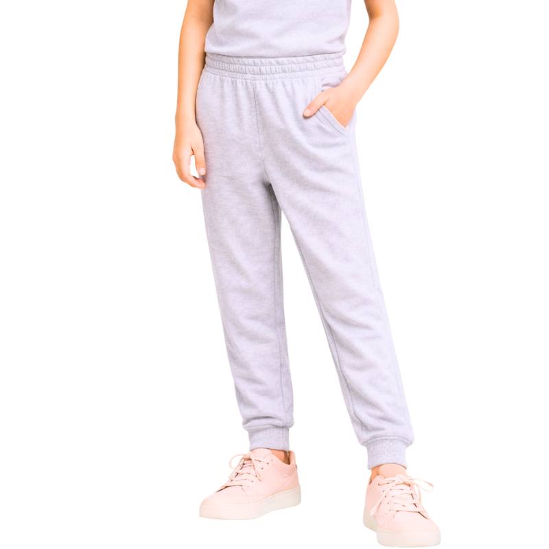 Light gray, small, winter, lined girls' trousers