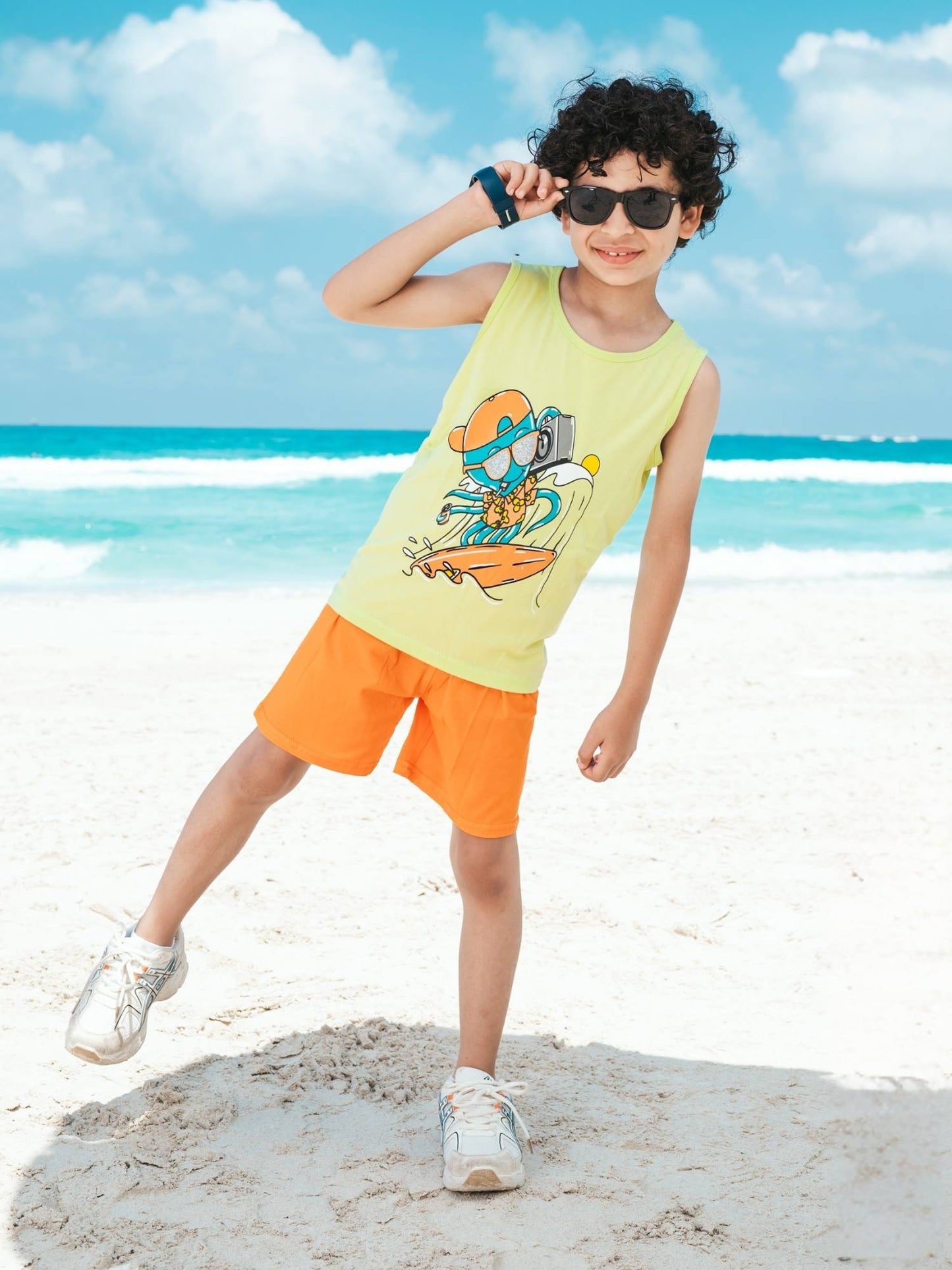 بيجامة Surf Snap صيفي أولادي