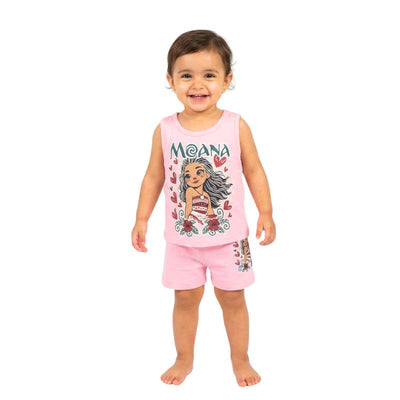 Moana summer pajamas for girls