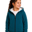 Arctic Zip Green Winter Sweatshirt with Faux Fur Lining