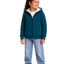 Arctic Zip Green Winter Sweatshirt with Faux Fur Lining