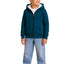 Arctic Zip Green Winter Sweatshirt with Faux Fur Lining