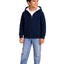 Arctic Zip Navy Blue winter fleece-lined sweatshirt