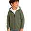 سويت شيرت Arctic Zip Olive شتوي مبطن فرو