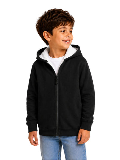 سويت شيرت Arctic Zip Black شتوي مبطن فرو