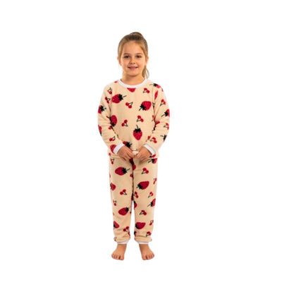 بيجامة فراولة شتوي بناتي