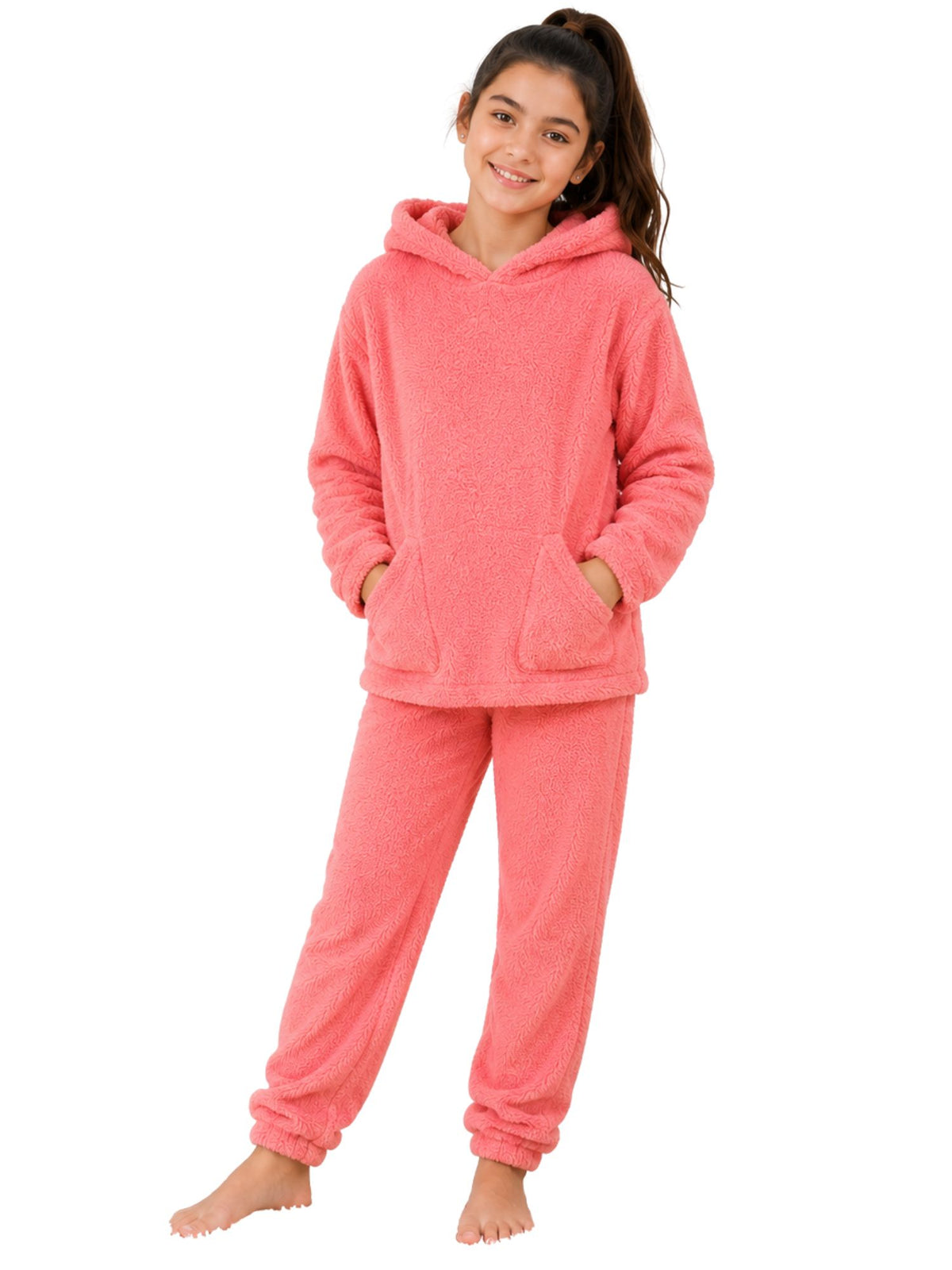 بيجامة Polar Cozy Coral شتوي بناتي