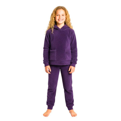 بيجامة بنفسجي شتوي بناتي