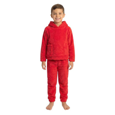 بيجامة احمر شتوي اولادي