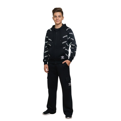 Boys' Wide Leg Patterned Autumn Tracksuit