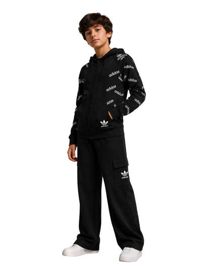 Autumn embossed wide-leg tracksuit