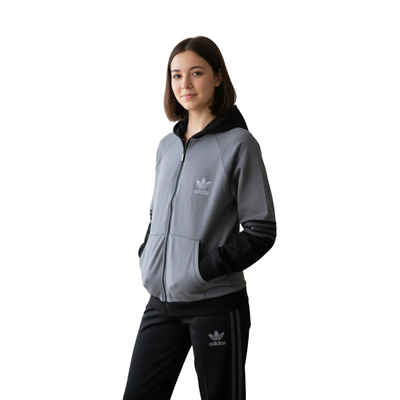 طقم رياضي رمادي خريفي بناتي