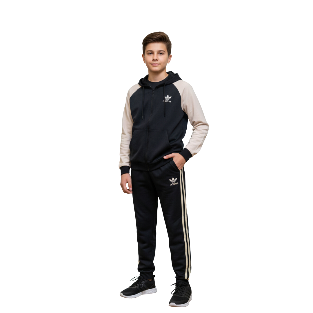 Boys' beige autumn tracksuit
