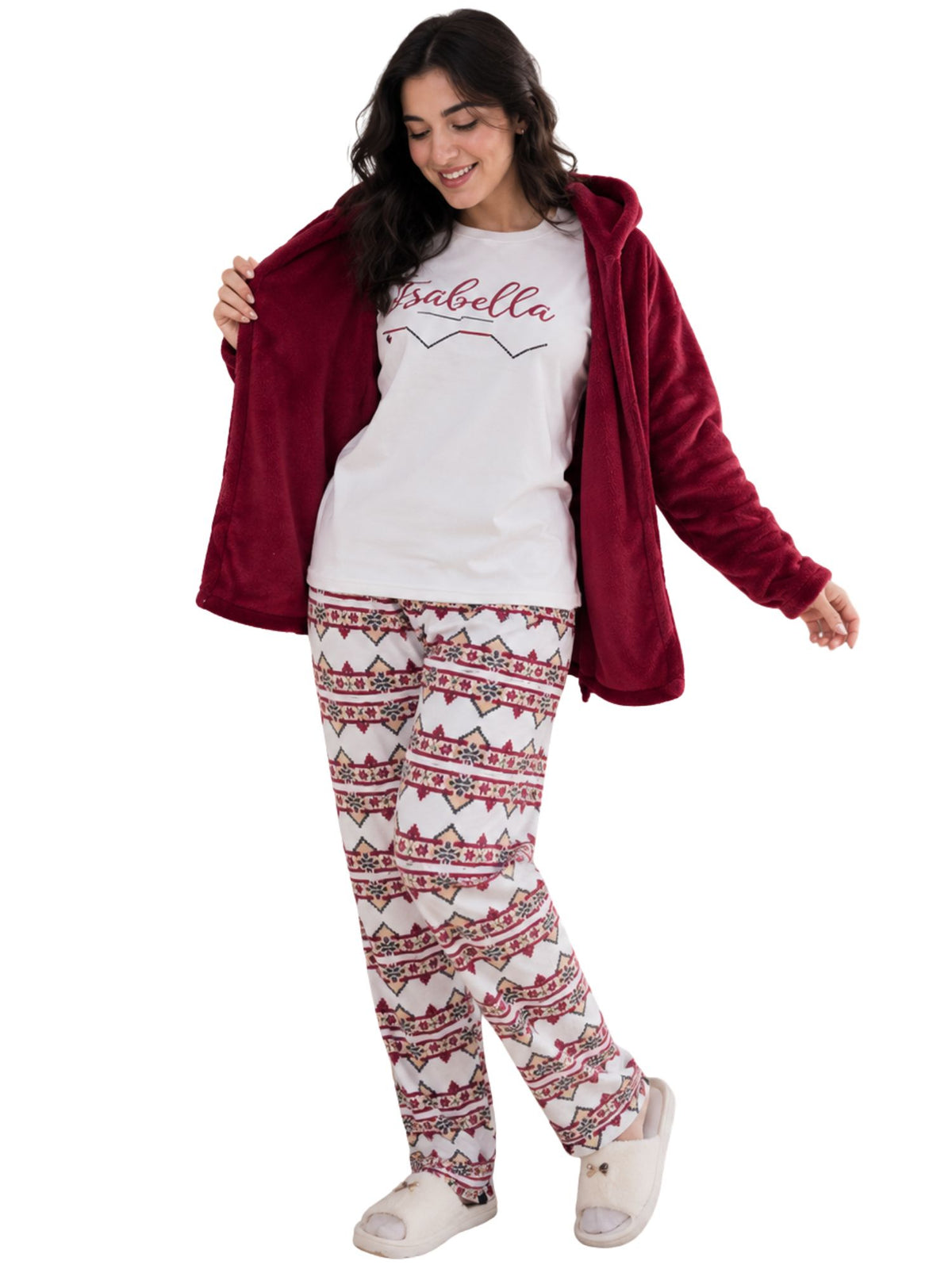 Isabella Women's Cozy 3-Piece Winter Pajama Set