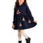 Girls' Floral Charm Winter Dress