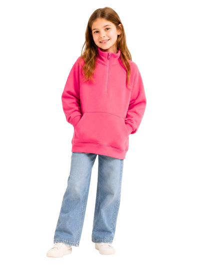 Girls' Winter Quarter Zip Sweatshirt