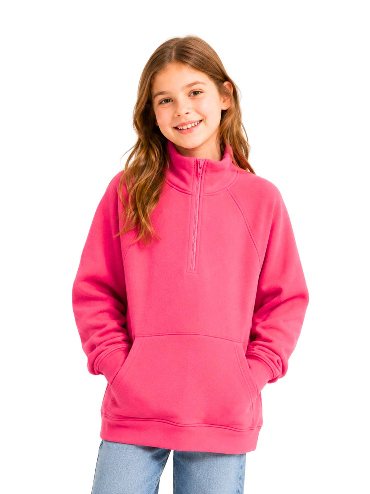 سويت شيرت Quarter Zip شتوي بناتي
