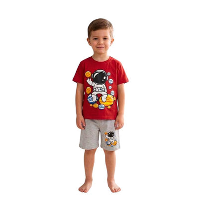 بيجامة رائد فضاء كوتون هاب صيفي أولادي