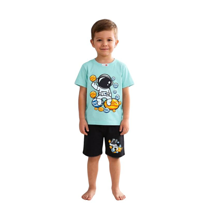بيجامة رائد فضاء كوتون هاب صيفي أولادي