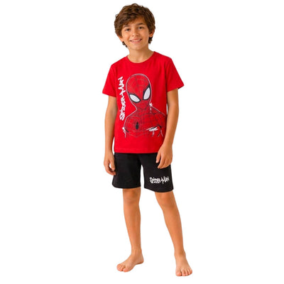 بيجامة Spiderman كوتون هاب صيفي أولادي