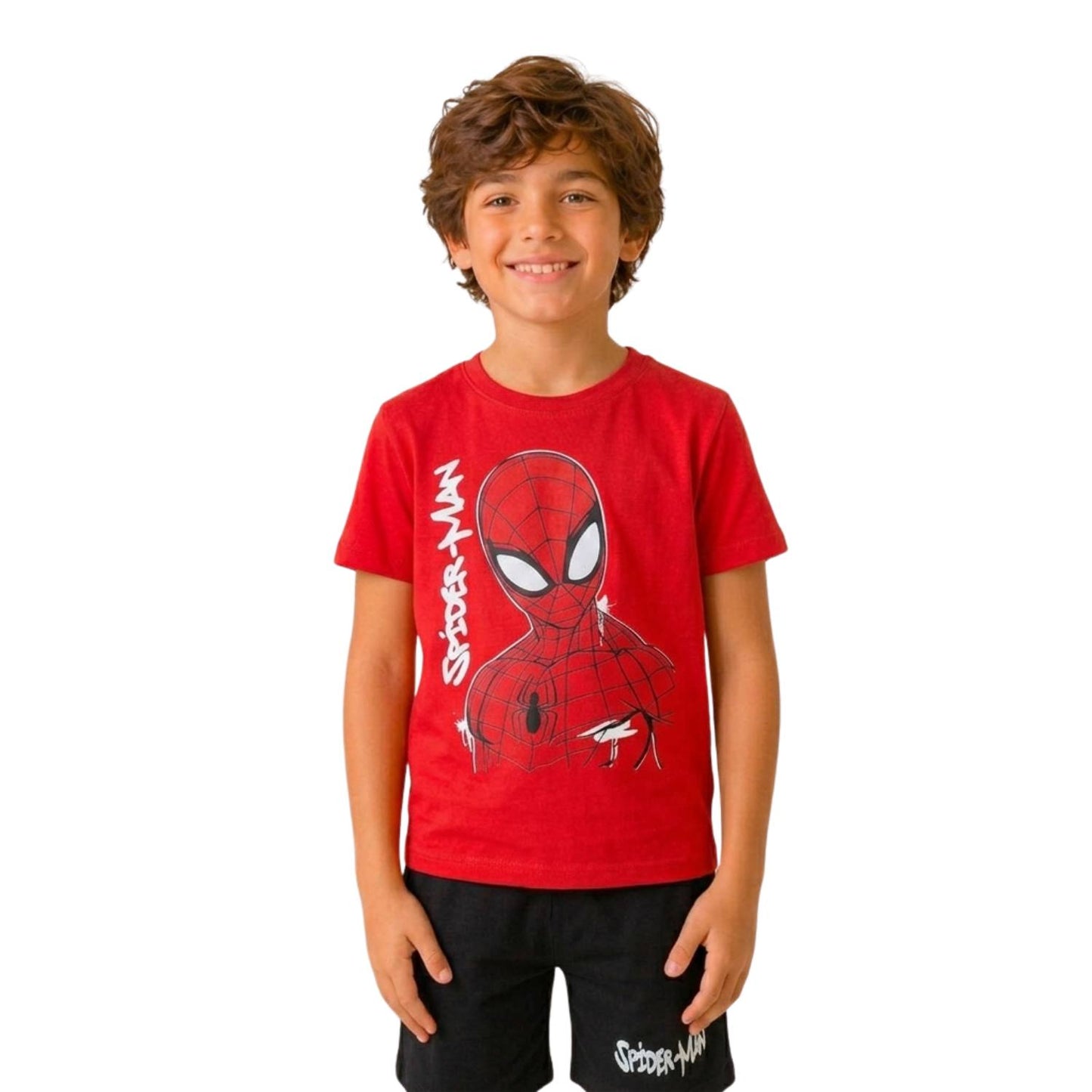 Boys' Spiderman Summer Cotton Hab Pajamas
