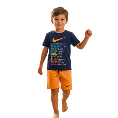 طقم خروج Think Positively صيفي أولادي