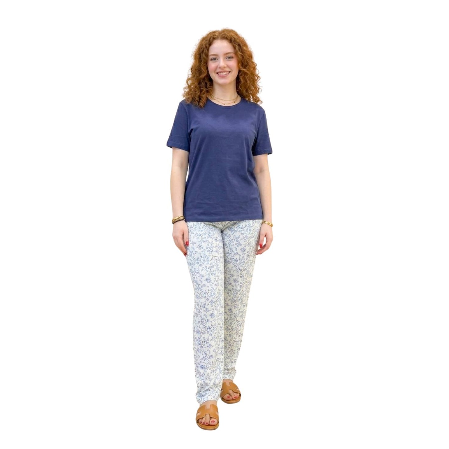 Women's navy summer pajamas