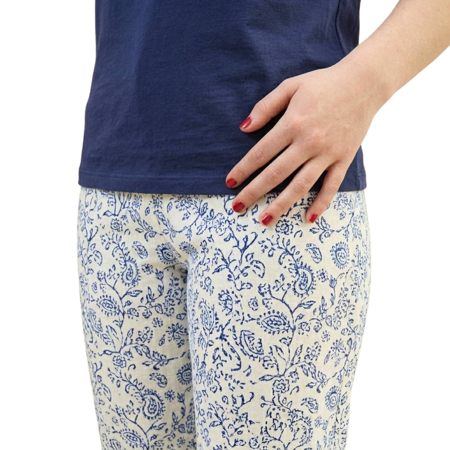 Women's navy summer pajamas