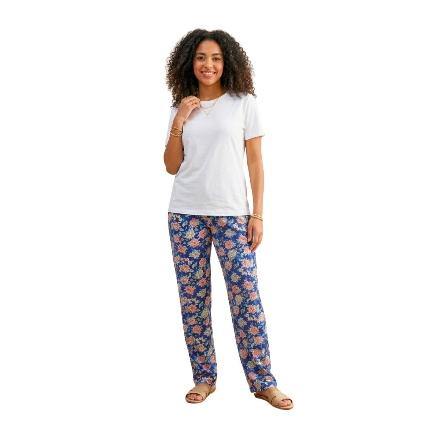 Women's white summer pajamas