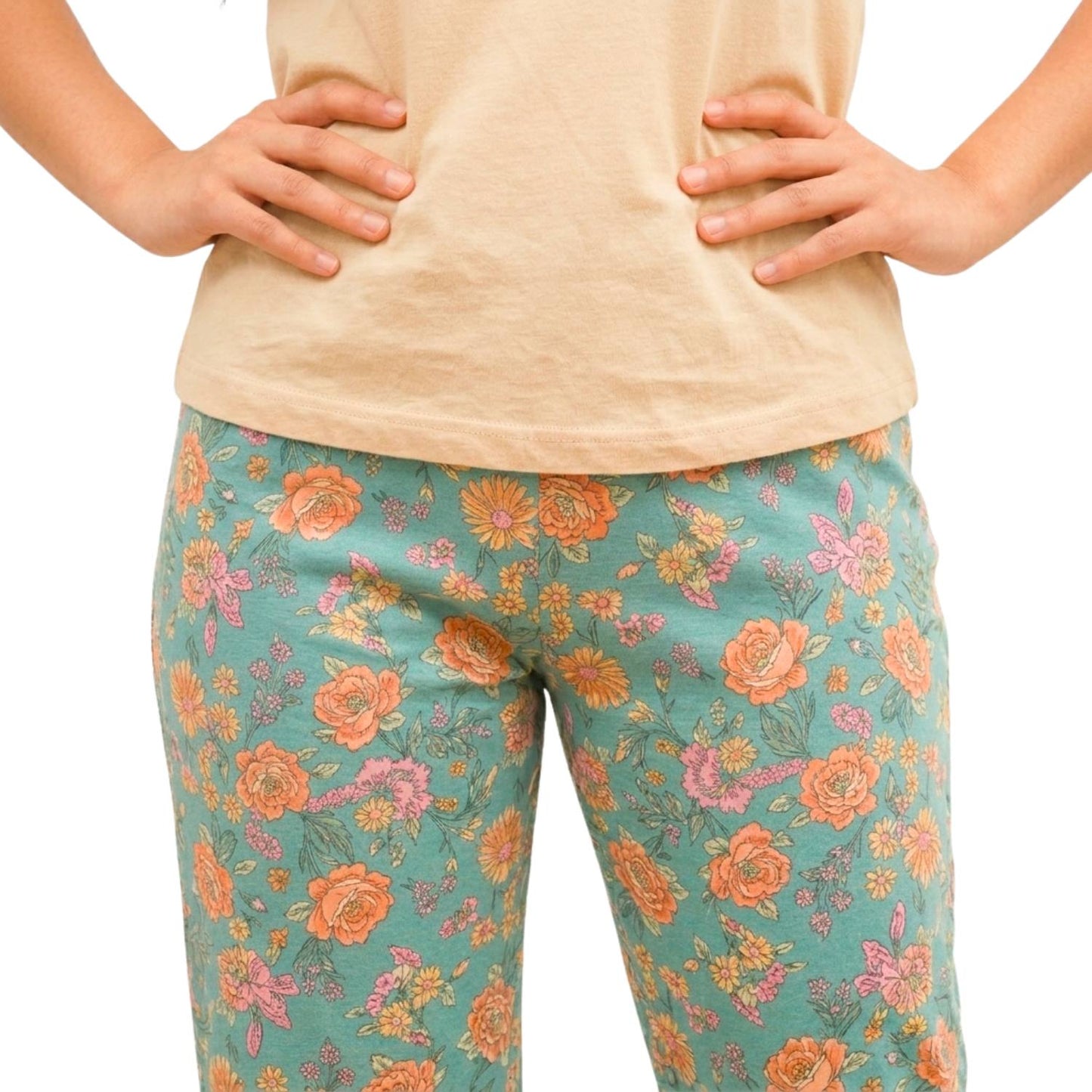 Women's beige summer pajamas