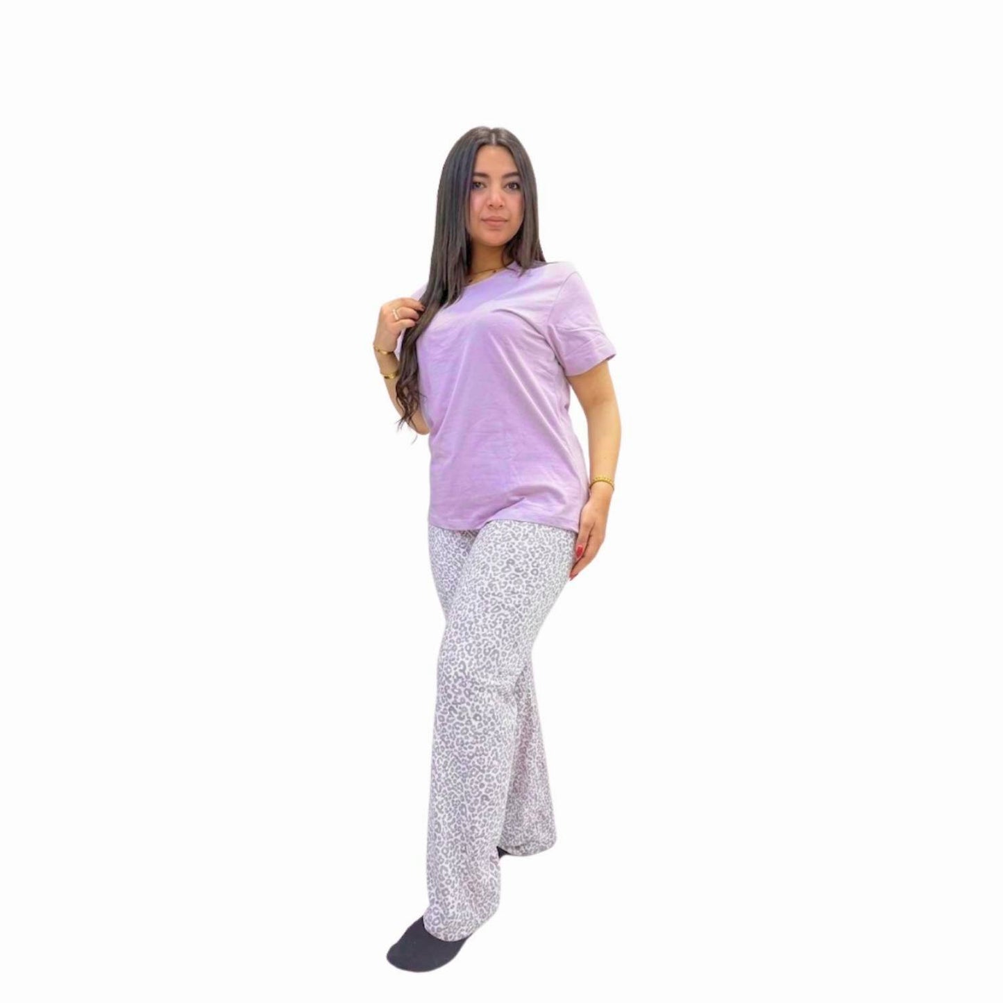 بيجامة بنفسجي صيفي حريمي