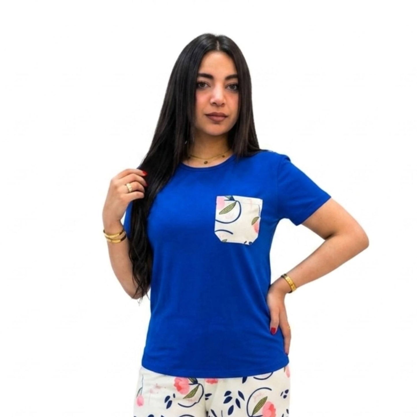بيجامة Blue Blossom صيفي حريمي