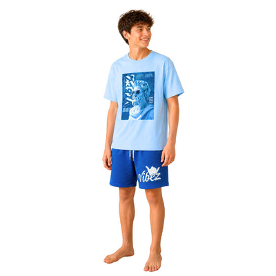 طقم خروج Blue Vibez صيفي اولادي
