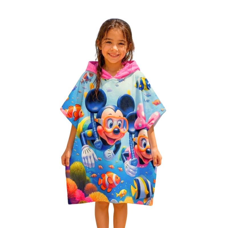 Girls' Mickey Ocean Dive Summer Poncho