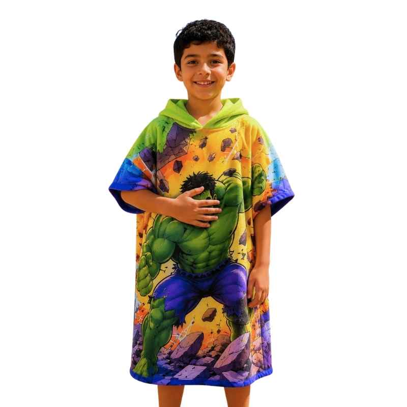 Hulk Hero Summer Poncho for Boys