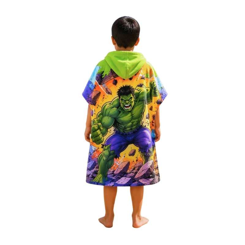 Hulk Hero Summer Poncho for Boys