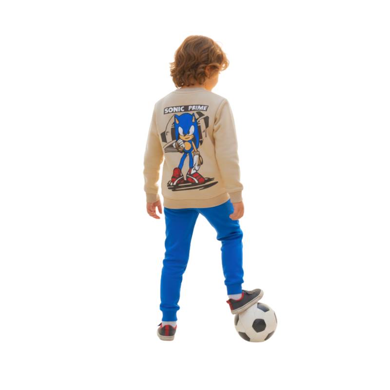 Sonic Beige Winter Pajamas for Boys