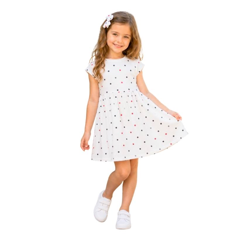 فستان Polka Dot بناتي صيفي